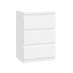 Cassettiera Morgan 3 cassetti 41.8 x H 61.5 x 32.2 cm colore bianco - immagine 4