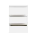 Cassettiera Morgan 3 cassetti 41.8 x H 61.5 x 32.2 cm colore bianco - immagine 5