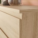 Cassettiera Morgan 3 cassetti 77.2x79.8x42.2 cm. colore rovere - immagine 2