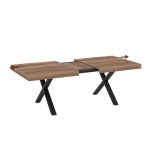 Tavolo allungabile England con piano colore quercia e gambe nere - immagine 4