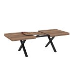 Tavolo allungabile England con piano colore quercia e gambe nere - immagine 5