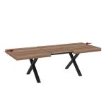Tavolo allungabile England con piano colore quercia e gambe nere - immagine 6