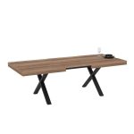 Tavolo allungabile England con piano colore quercia e gambe nere - immagine 7