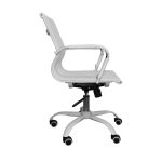 Poltrona da ufficio NuviaS con schienale basso colore bianco - immagine 5