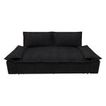 Divano letto Belly 2 posti effetto velluto colore nero - immagine 3