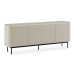 Credenza Willa18924 con 4 ante effetto cannettato colore crema - immagine 2
