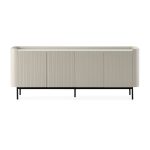 Credenza Willa18924 con 4 ante effetto cannettato colore crema - immagine 3