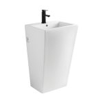 Lavabo freestanding LAV303 in ceramica 53x46.5x86.5 cm bianco - immagine 3