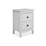 Comodino Karlstad 61A con 2 cassetti colore bianco - immagine 2