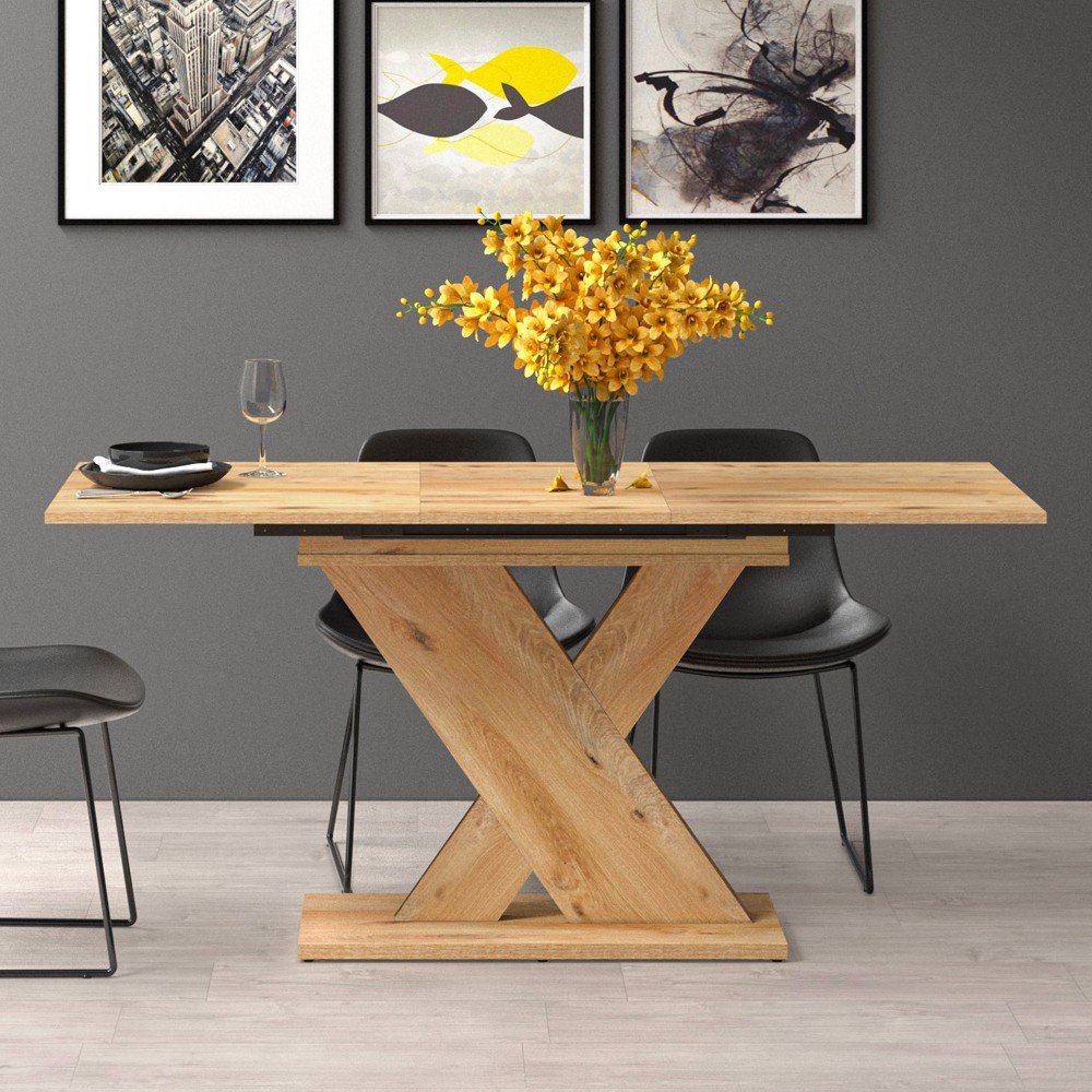 64457.jpg Tavolo allungabile Axi con allunga centrale in colore rovere - immagine 1