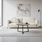 Tavolino da salotto Klint con piano effetto marmo nero arabesque e gambe nere - immagine 2