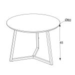 Tavolino da salotto Klint con piano effetto marmo nero arabesque e gambe nere - immagine 5