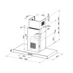 Cappa aspirante a parete Faber Air Hub Stilo Glass Comfort 90 cm. classe A+ inox e vetro nero - immagine 4