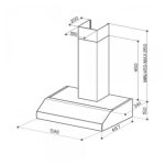 Cappa a parete Faber Ionica Plus XA60 3 livelli velocità 60 cm. inox classe D - immagine 2