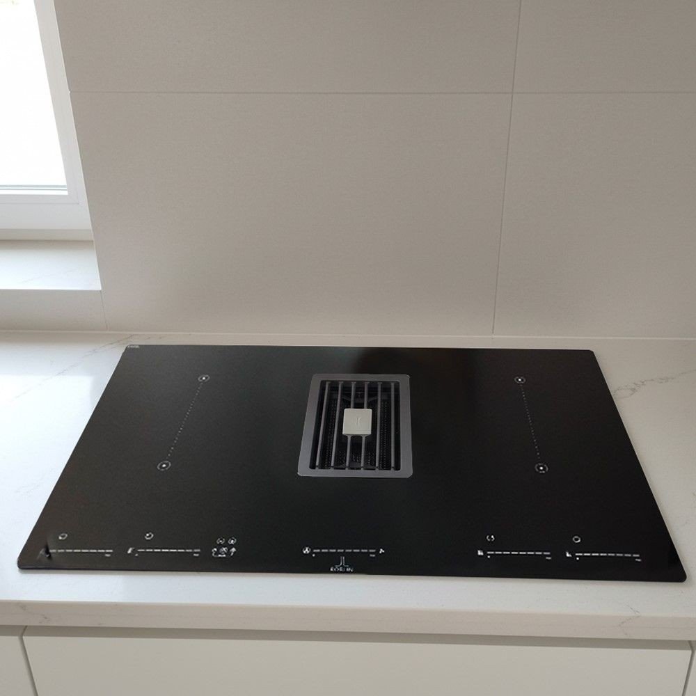 64788.jpg Piano cottura con cappa integrata Roblin by Faber Maestro BK Glass NG A830 nero classe A+++ - immagine 1