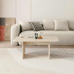 Tavolino da salotto Pietra con gambe a pannello piatto in colore travertino - immagine 2