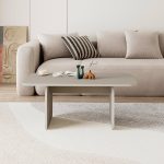 Tavolino da salotto Pietra con gambe a pannello piatto in colore cashmere - immagine 2