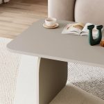 Tavolino da salotto Pietra con gambe a pannello piatto in colore cashmere - immagine 4