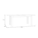 Tavolo allungabile Mono Core con allunga centrale 160x72.7x90.4 cm colore cashmere - immagine 7