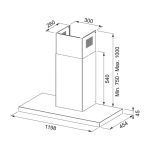 Cappa Franke da parete FTLN 120 cm inox e vetro nero classe A+ - immagine 2
