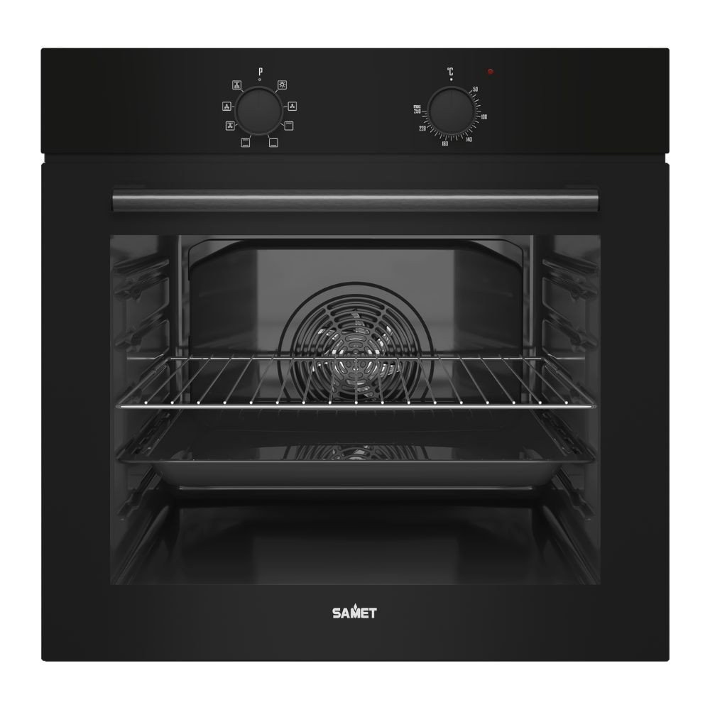 66152.jpg Forno Samet Calliope8F multifunzione 2 manopole colore nero classe A+ - immagine 1