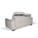 Divano letto Mercurio 2 posti poggiatesta reclinabili in tessuto Luna 19 light grey - immagine 7