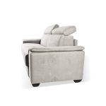 Divano letto Mercurio 2 posti poggiatesta reclinabili in tessuto Luna 19 light grey - immagine 8