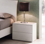 Camera Urano con armadio 4 ante battenti e letto in legno colore bianco larice - immagine 3