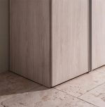 Camera Urano con armadio 4 ante battenti e letto in legno colore olmo perla - immagine 3