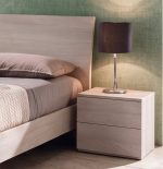 Camera Urano con armadio 4 ante battenti e letto in legno colore olmo perla - immagine 5