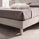 Camera Urano con armadio 4 ante battenti e letto in legno colore olmo perla - immagine 7