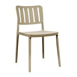 Sedia in polipropilene Nexa con schienale con aperture verticali taupe set 4 pezzi - immagine 2