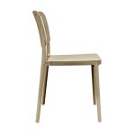 Sedia in polipropilene Nexa con schienale con aperture verticali taupe set 4 pezzi - immagine 4