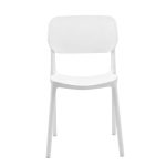 Sedia in polipropilene Loop con schienale ergonomico con apertura colore bianco set 4 pezzi - immagine 3