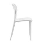 Sedia in polipropilene Loop con schienale ergonomico con apertura colore bianco set 4 pezzi - immagine 4
