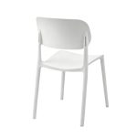 Sedia in polipropilene Loop con schienale ergonomico con apertura colore bianco set 4 pezzi - immagine 5