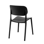 Sedia in polipropilene Loop con schienale ergonomico con apertura colore antracite set 4 pezzi - immagine 5
