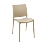 Sedia in polipropilene Sfera con design ergonomico colore cashmere set 4 pezzi - immagine 2