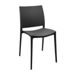 Sedia in polipropilene Sfera con design ergonomico colore antracite set 4 pezzi - immagine 2