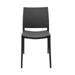 Sedia in polipropilene Sfera con design ergonomico colore antracite set 4 pezzi - immagine 3