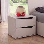 Camera da letto Frida con letto contenitore con inserto a specchio e armadio 6 ante battenti con specchi sagomati cashmere - immagine 4